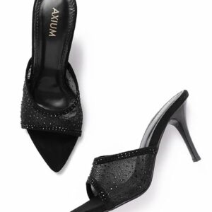 AXIUM Women's Embellished Stilettos Sandals, 3.5-Inch (SAN218)