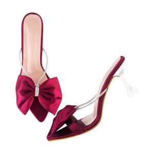 SilverArrow Chunky Spool Heels Comfortable & Trendy Party Block Heel Sandals For Womens & Girls